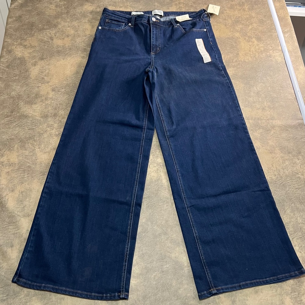 Universal Thread Everyday Wide Leg Jeans Womens‎ 16R Blue High Rise Denim 1035